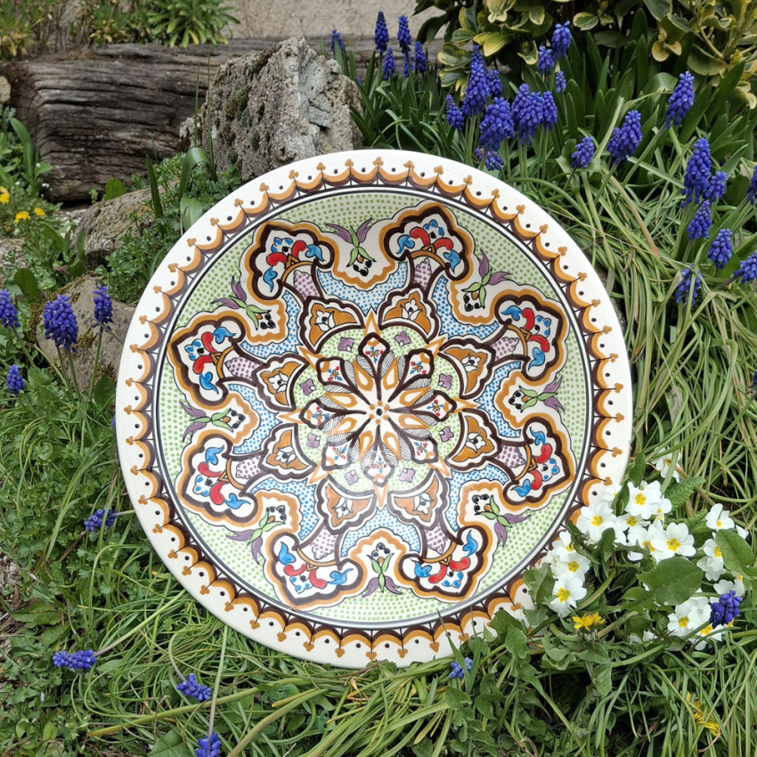 Plat de service Etoile d'Ishtar Noir - D 37 cm