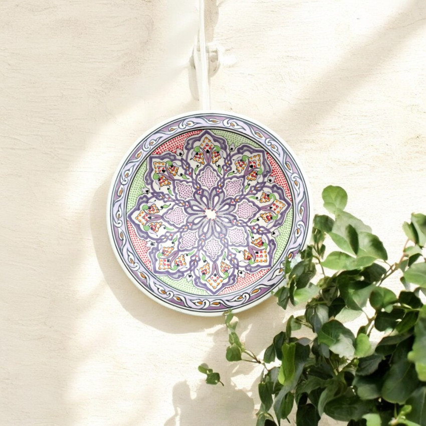 Plat de service Etoile d'Ishtar Violet - D 37 cm