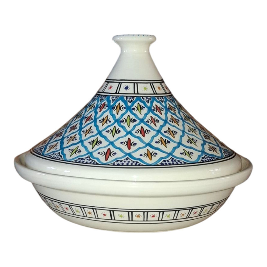 Tajine de service Bakir Turquoise - D 31 cm