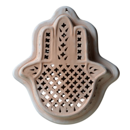 Applique murale Main de Fatma Terre cuite