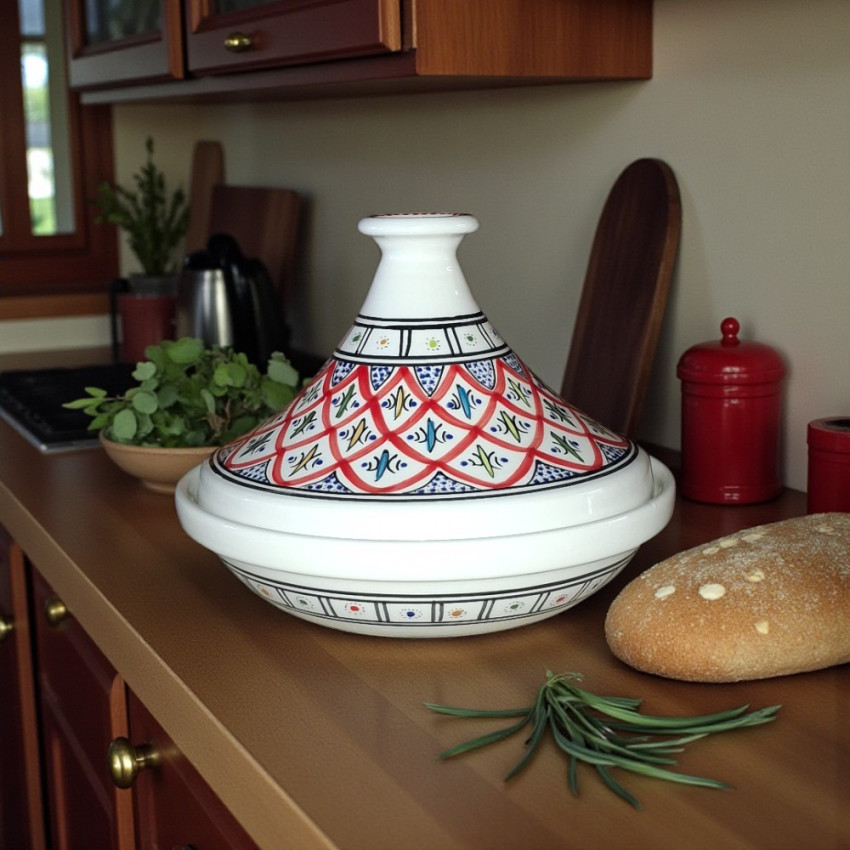 Tajine individuel de service Bakir Rouge - D 22 cm