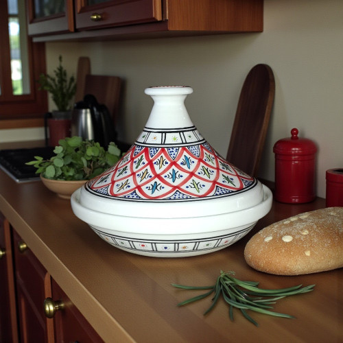 Tajine individuel de service Bakir Rouge - D 22 cm