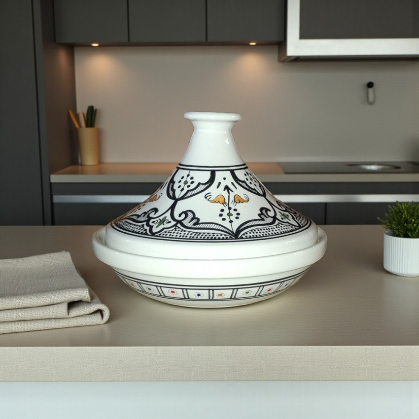 Tajine individuel de service Marocain Noir - D 22 cm