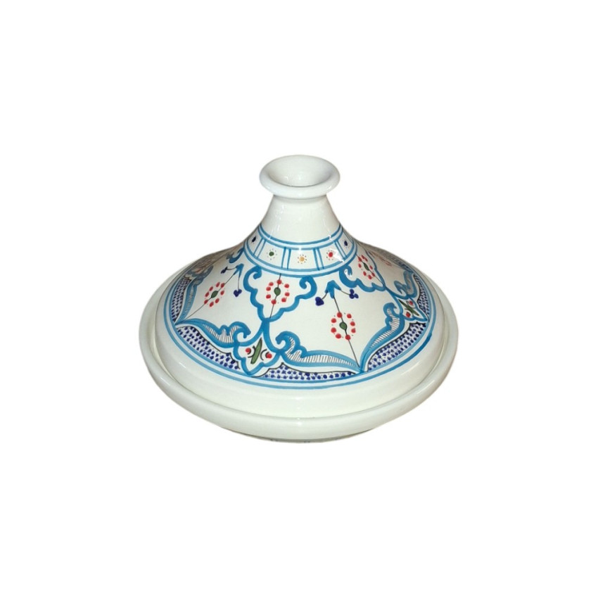Tajine individuel de service Marocain Turquoise - D 22 cm