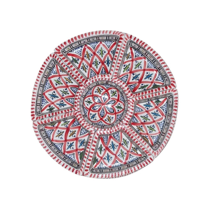 Service apéritif Rond Bakir Rouge