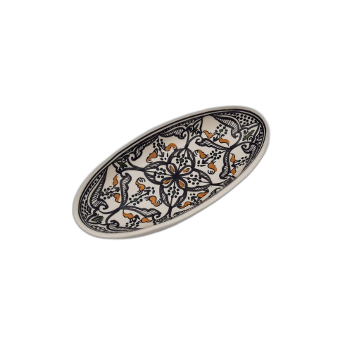 Plat ovale Marocain noir - L 24 cm 2
