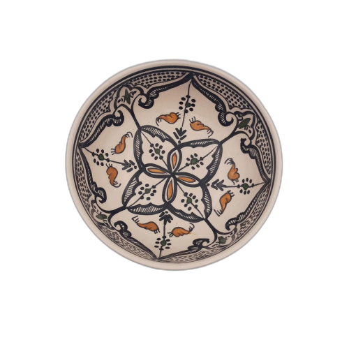 Bol Marocain Noir en céramique 18,5 cm – 1 L