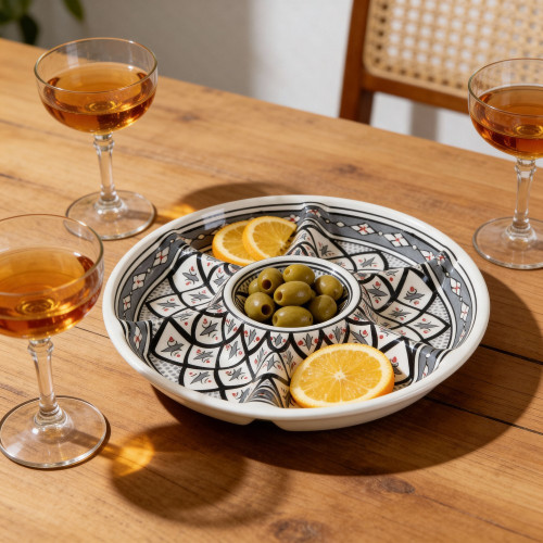 Plateau apéritif Bakir Gris