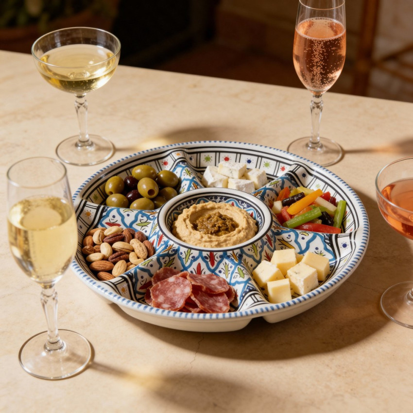 Plateau apéritif Bakir Turquoise