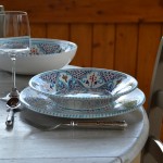 Assiette creuse Marocain turquoise - D 24 cm