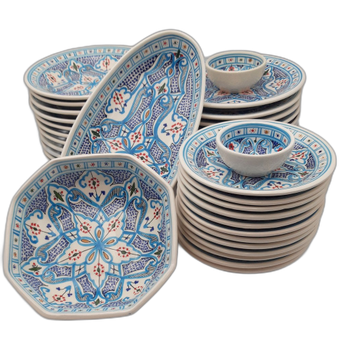 Service de table Marocain turquoise - 12 pers 2