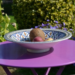 Plat Tebsi Bakir bleu - D 37 cm