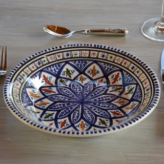 Assiette creuse Bakir bleu - D 24 cm