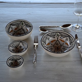 Bol Marocain noir Liseré - D 16 cm