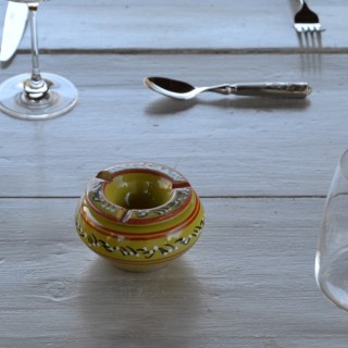 Cendrier tunisien Tatoué vert pistache - Petit modèle