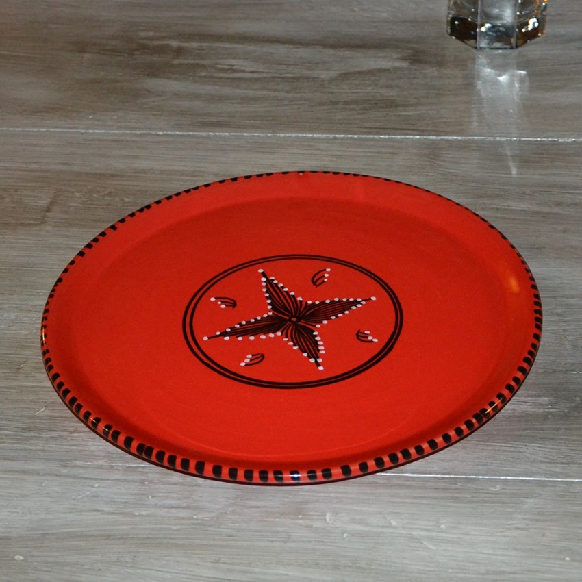 Service à apéritif Tatoué rouge