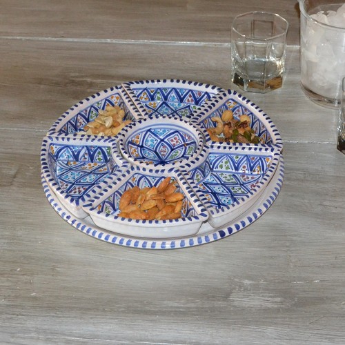 Service à apéritif  Jileni bleu 2