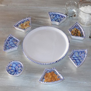 Service à apéritif  Jileni bleu