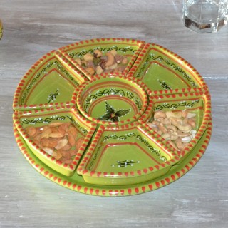 Service à apéritif Tatoué vert