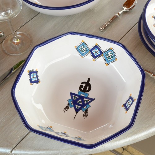 Plat octogonal Sahel - L 20 cm