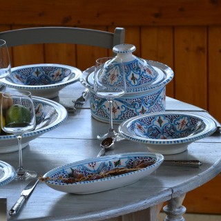 Plat ovale Marocain turquoise - L 20 cm