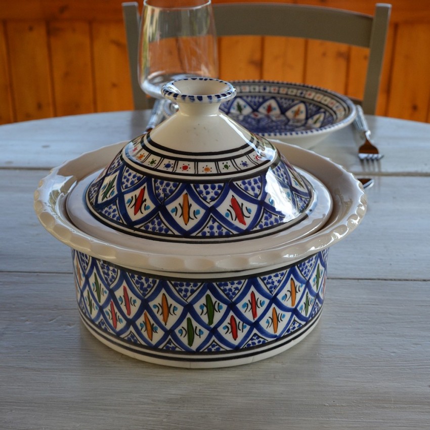 Cocotte Querouana Jileni bleu - D 20 cm