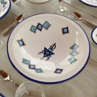 Plat Tebsi Khelel bleu - D 37 cm