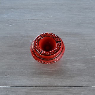 Cendrier tunisien Tatoué rouge - Petit modèle