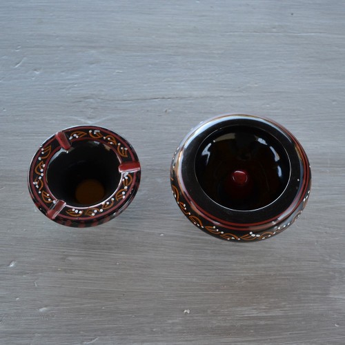 Cendrier anti fumée Tatoué noir - Petit modèle 2