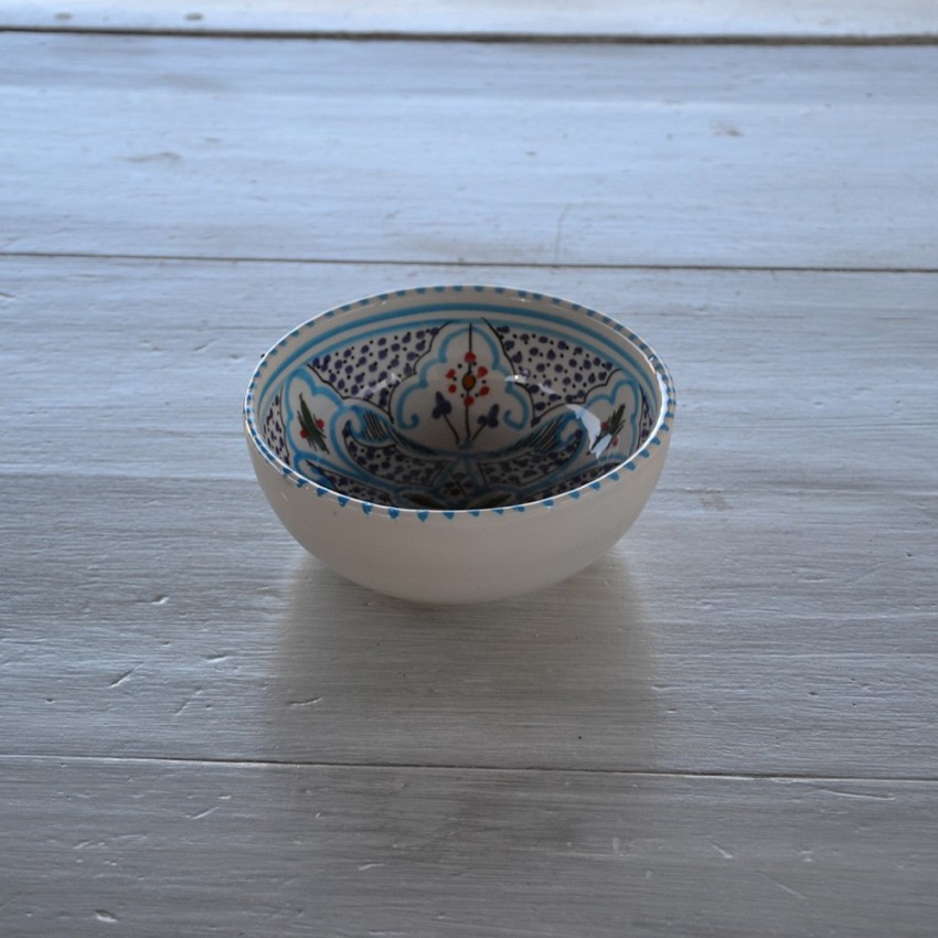 Bol Marocain turquoise Liseré - D 10 cm