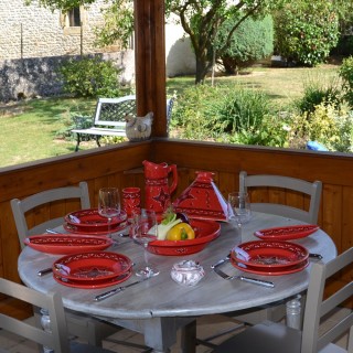 Plat ovale Tatoué rouge - L 20 cm