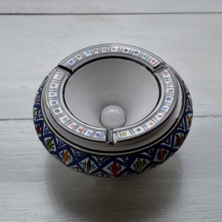 Cendrier anti fumée Bakir bleu - D 20 cm