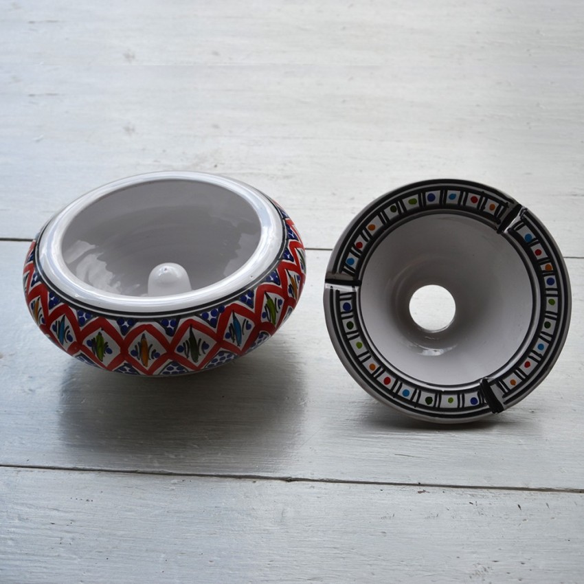 Cendrier anti fumée Bakir rouge - D 20 cm