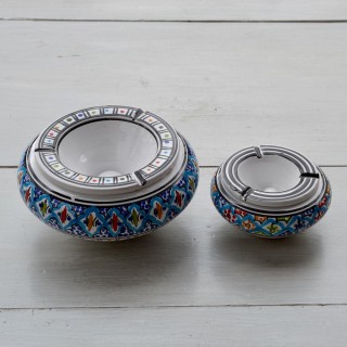 Cendrier anti fumée Bakir turquoise - D 20 cm