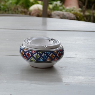 Cendrier Moyen modèle anti fumée Bakir bleu - D 12 cm