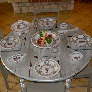 Assiette creuse Sahel beige - D 24 cm