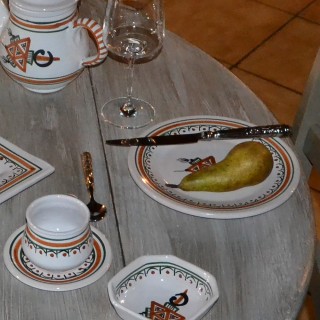 Assiette à entrée ou dessert Khelel beige - D 20 cm