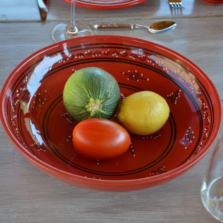 Jatte Tatoué rouge - D 26 cm