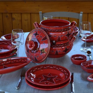 Bol Tatoué rouge - D 15 cm