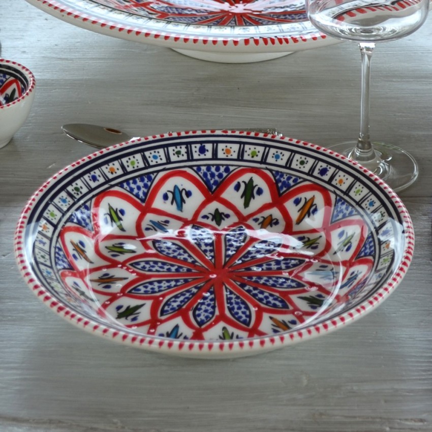 Service de table avec bol Bakir rouge - 6 pers