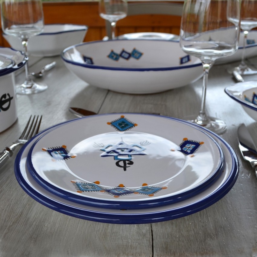 Service de table Sahel bleu - 6 pers