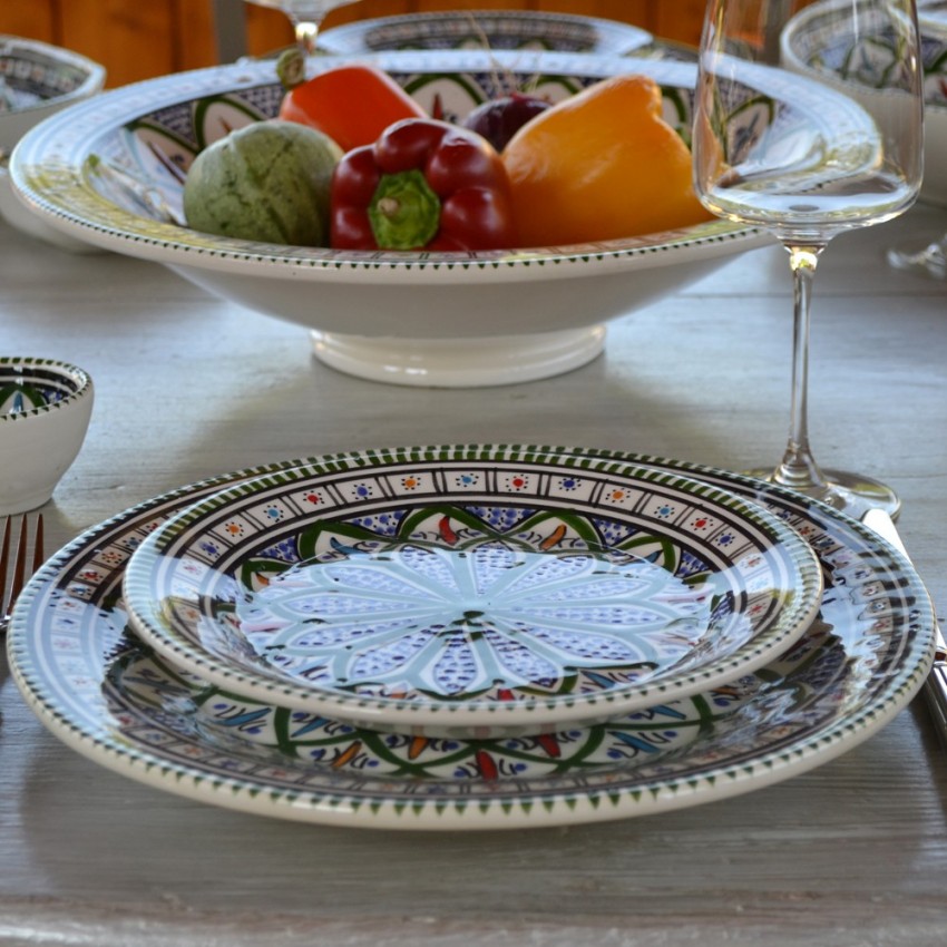 Assiette plate Bakir vert - D 24 cm