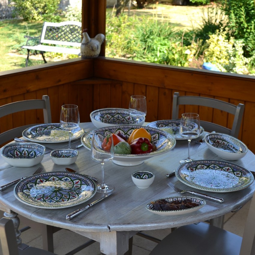 Assiette à entrée ou dessert Bakir vert - D 20 cm