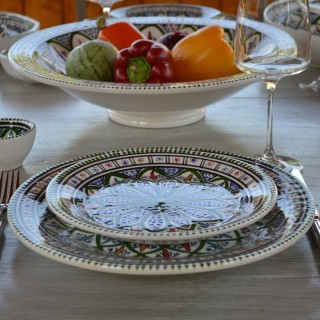 Assiette à entrée ou dessert Bakir vert - D 20 cm