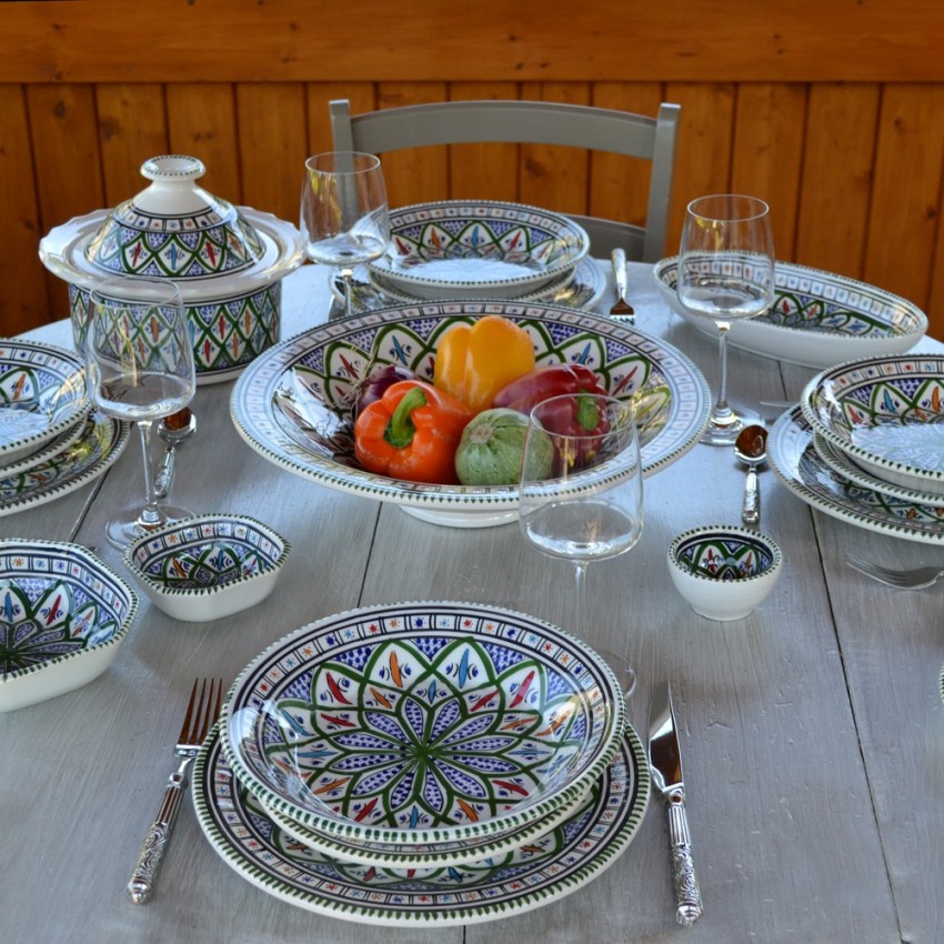 Assiette creuse Bakir vert - D 24 cm