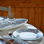 Lot de 6 assiettes plates Marocain turquoise - D 28 cm