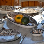 Assiette plate Marocain noir - D 24 cm