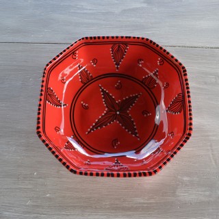 Service de table Tatoué rouge - 8 pers