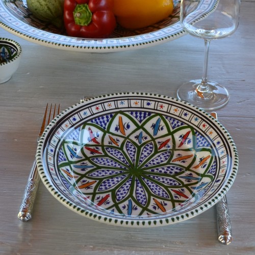 Service à couscous assiettes creuses Bakir vert - 12 pers 2
