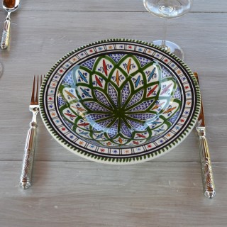 Service à couscous assiettes Tebsis Bakir vert - 12 pers